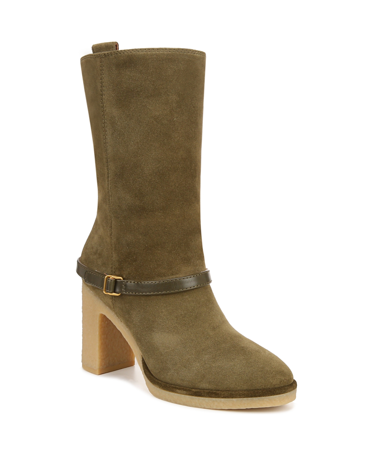 Franco Sarto Paxton Mid Shaft Boots - Cypress Green Suede