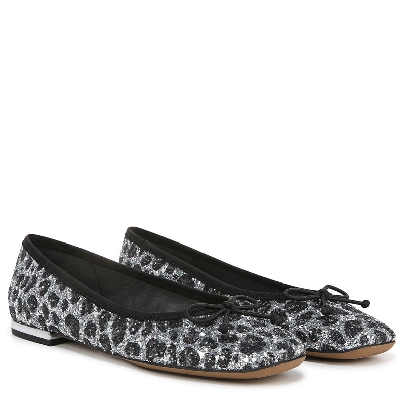 Franco Sarto Women's Abigail Ballet Flat Shoes (Leopard Print Glitter Fabric) - Size 10.0 M