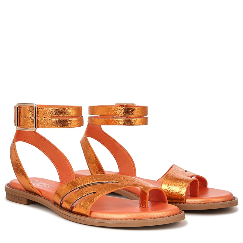 Franco Sarto Women's Greene Gladiator Sandals (Silver Orange Synthetic) - Size 10.0 M