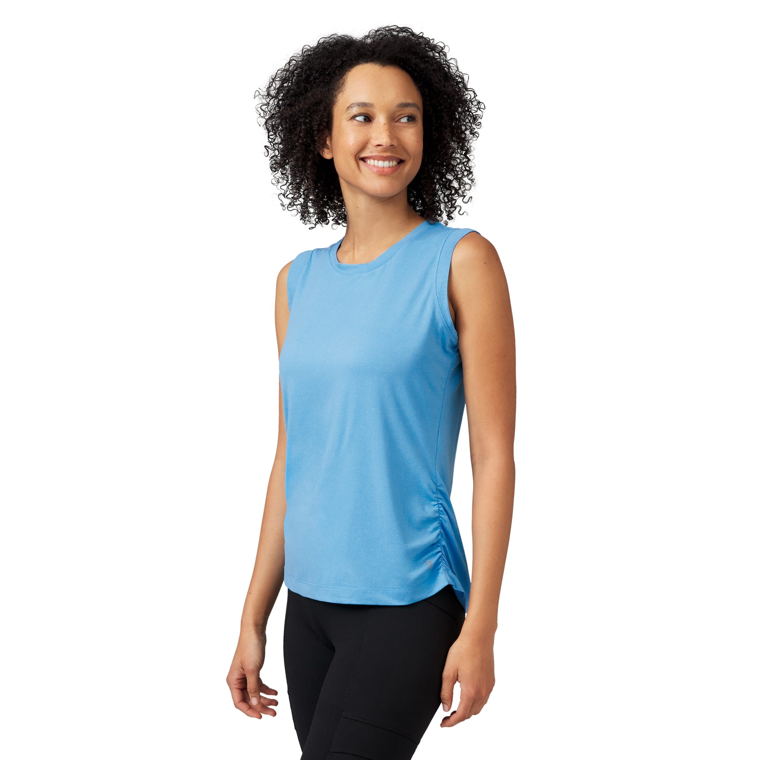 Free Country Women's Blue Knit Sleeveless Sleeve Tank Top (2Xl) | 7ILAS4204AZURXXL