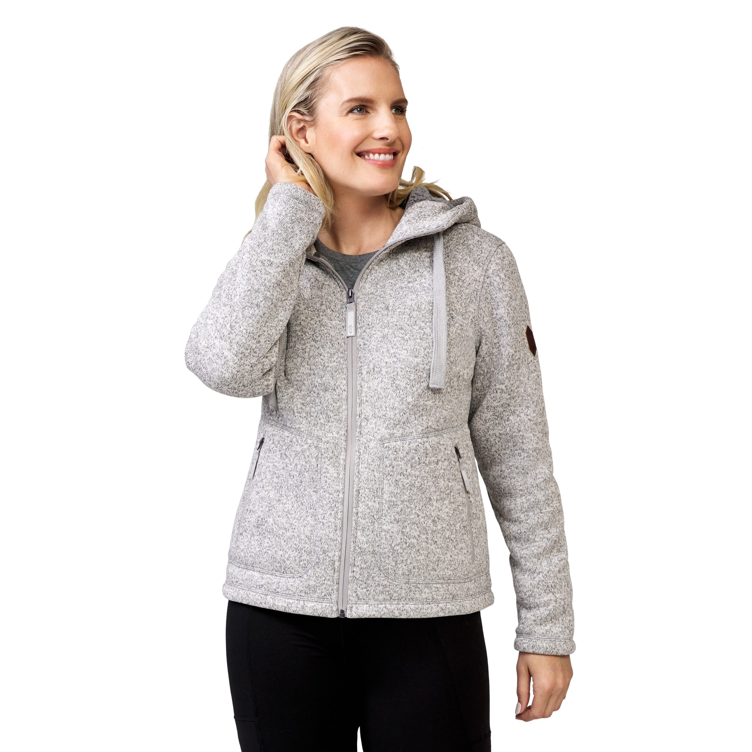 Free Country Women's Satin Silver Light Weight Fleece Hooded Jacket (Xx-large) | 267LOF3820SILVER XXL