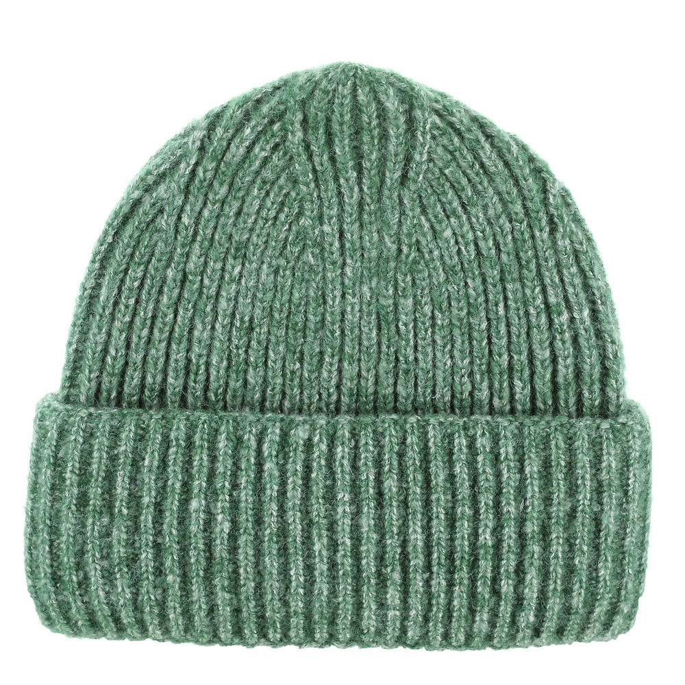 Free People Harbor Marled Ribbed Beanie Green Hats One Size