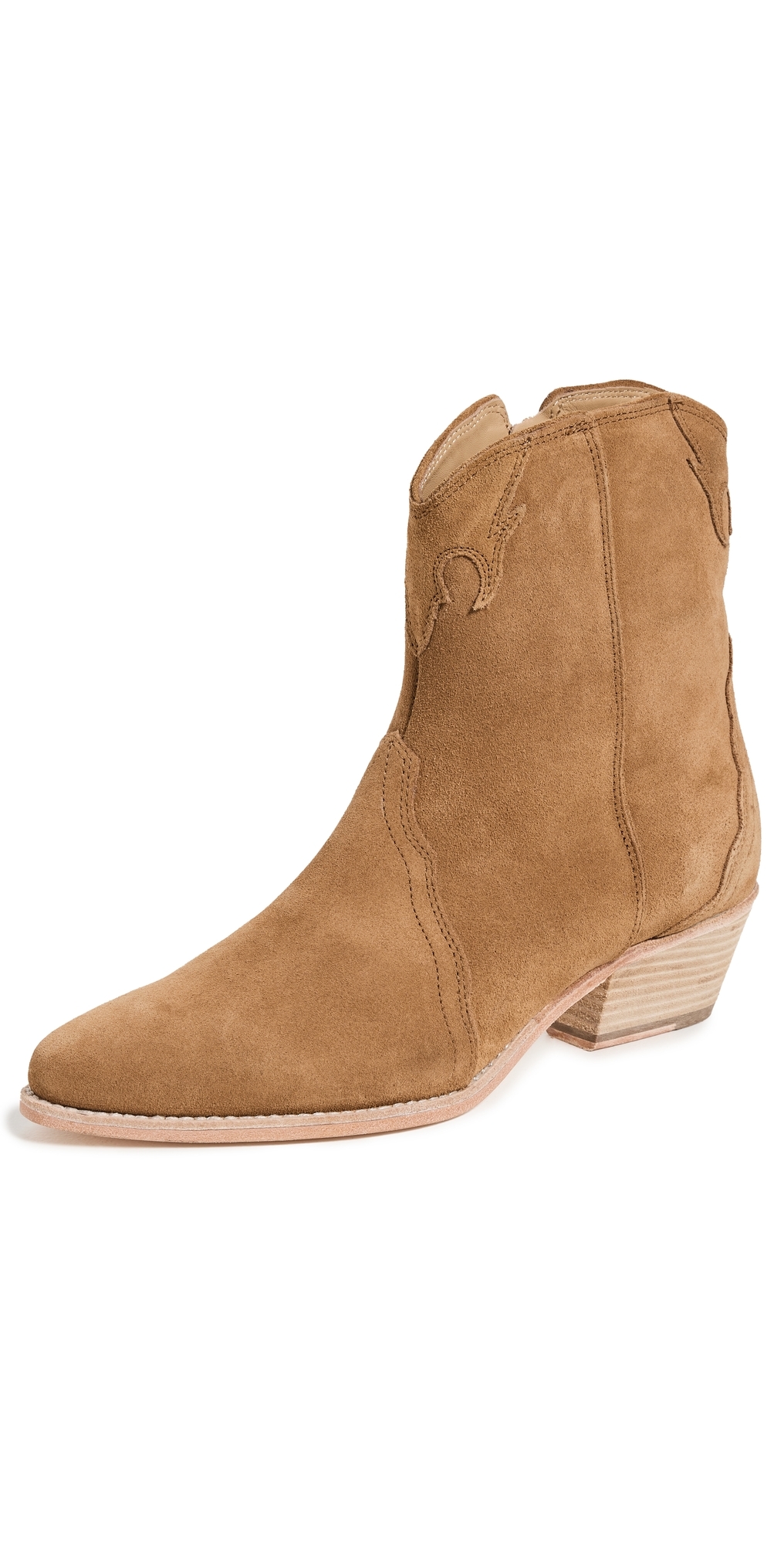 Free People New Frontier Western Boots Camel Suede 39.5