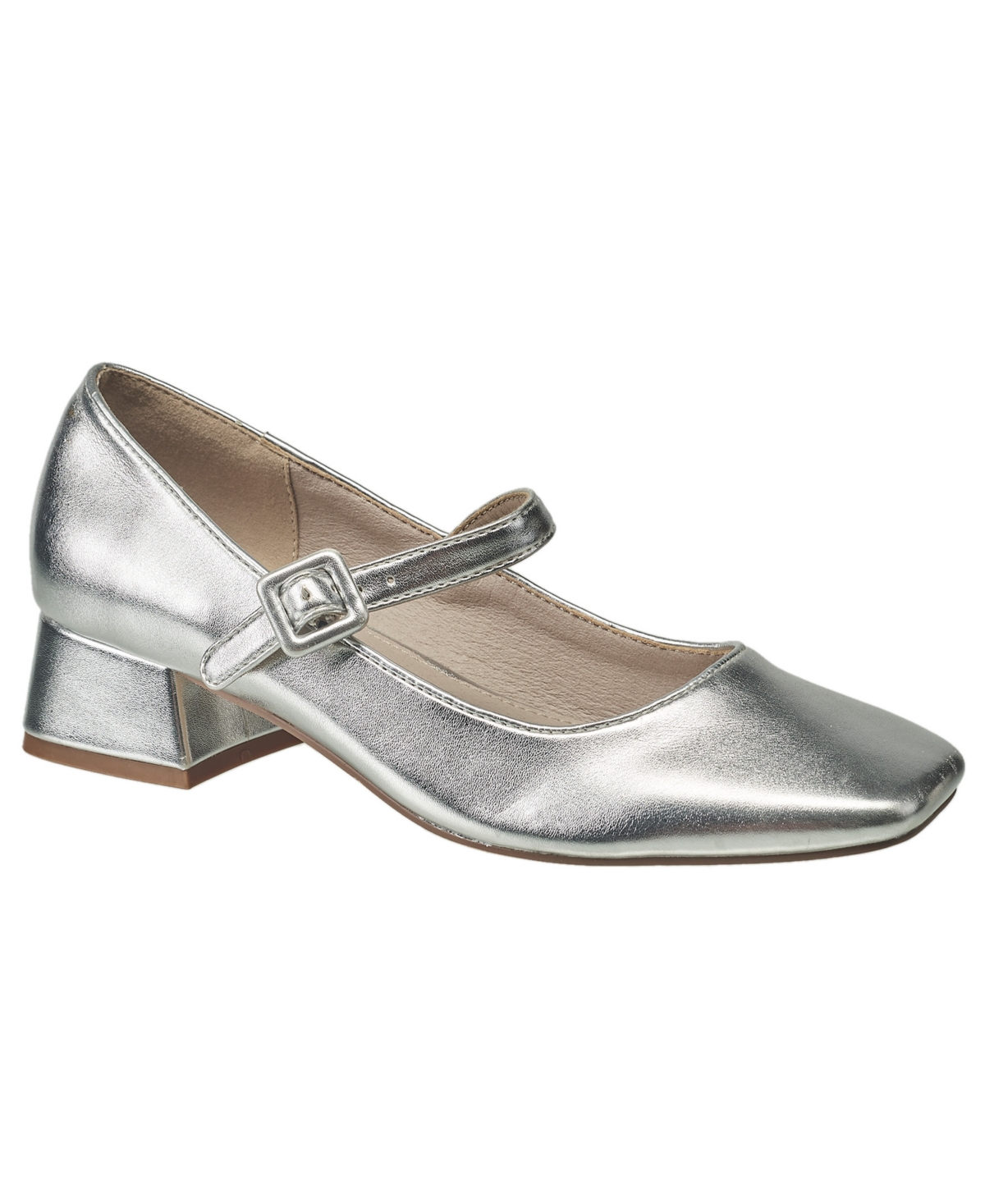 French Connection Women's Bette Mary Janes - Silver