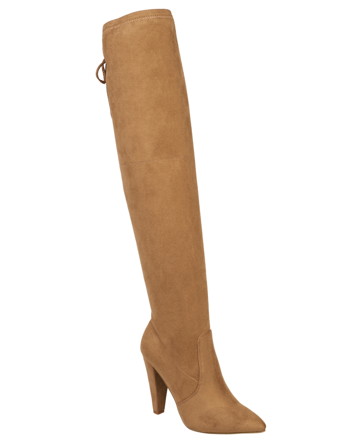 French Connection Women's Jordan Cone Heel Lace-up Over-The-Knee Boots - Tan- Faux Leather