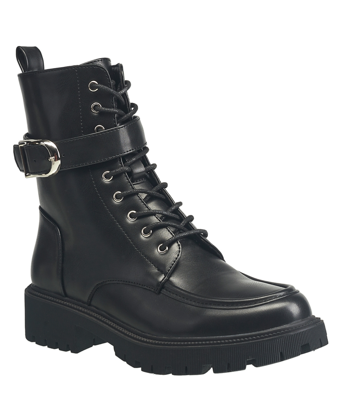 French Connection Women's Peri Lace-Up Combat Boots - Black