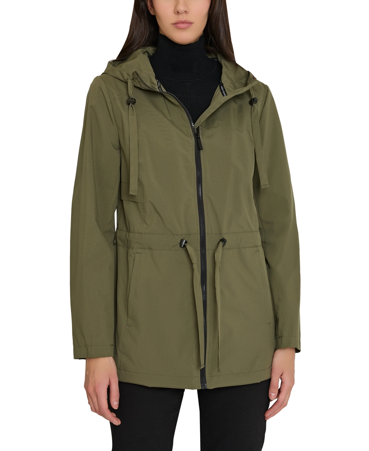 French Connection Women's Stretch Rain Anorak - Avocado Green