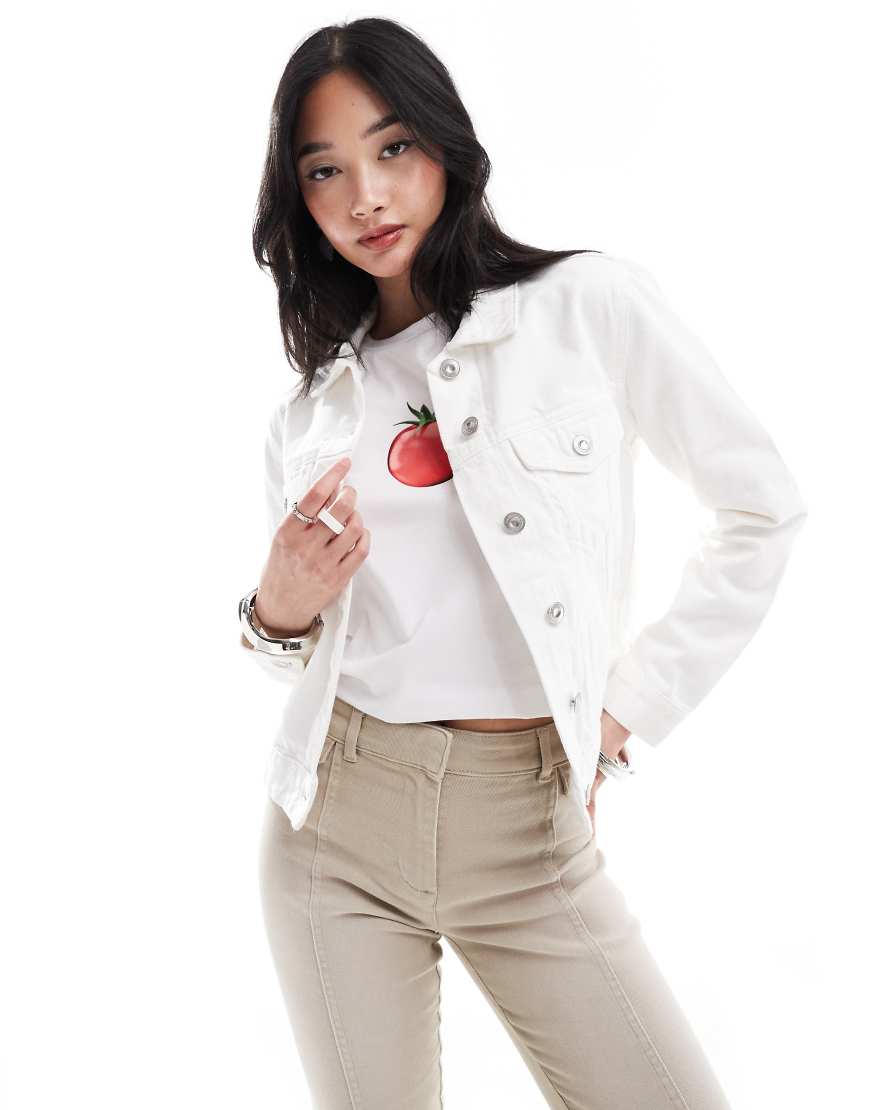 French Connection classic denim jacket in white