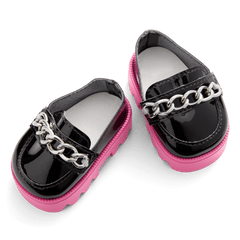 Fuchsia Flair Platform Loafers for 18-inch Dolls