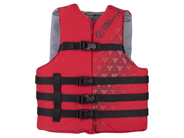 Full Throttle 112000-100-004-22 Adult Universal Ski Life Jacket - Red, Standard