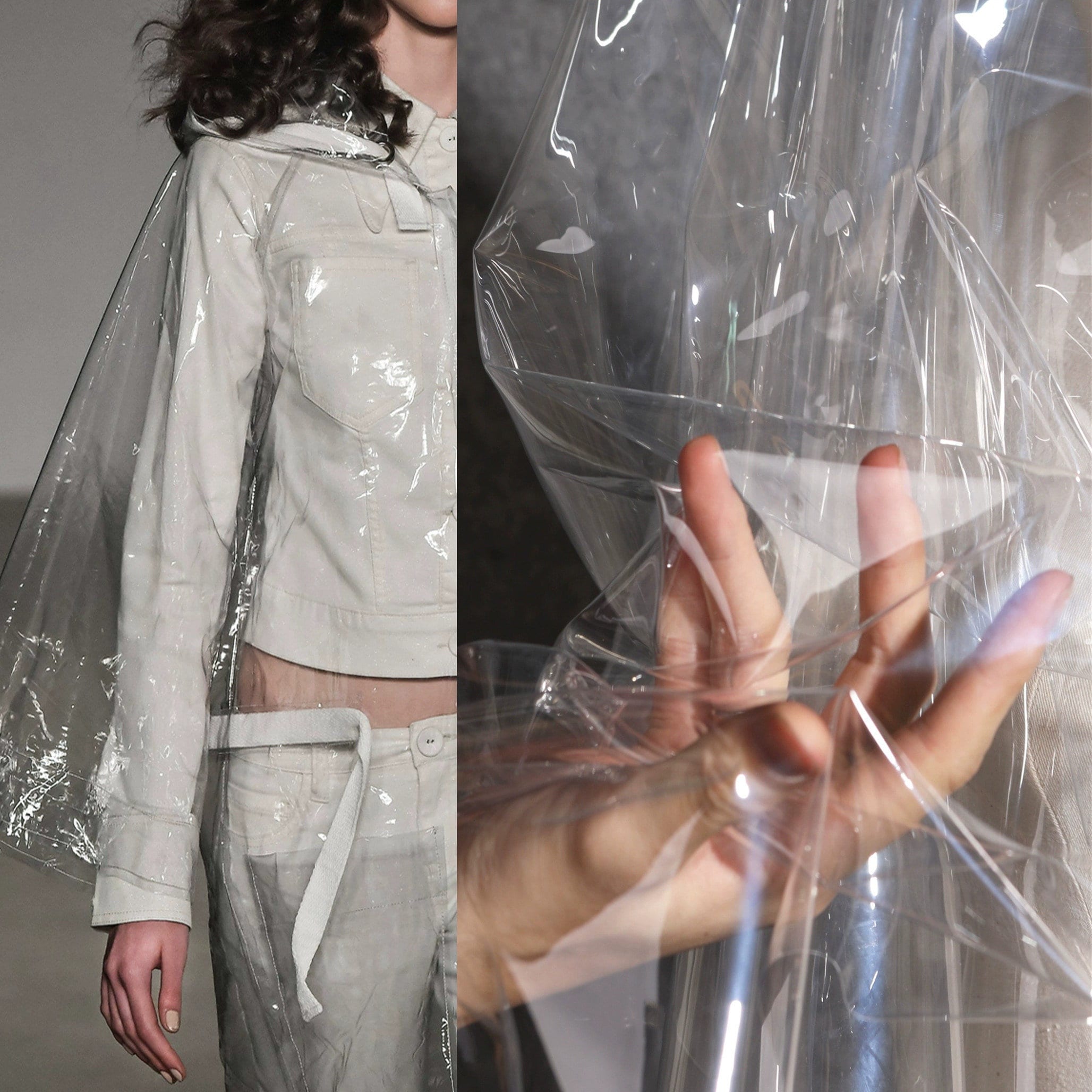 Fully Transparent Tpu Fabric, Raincoat Waterproof Bag Pvc Fabric, Designer Fabric