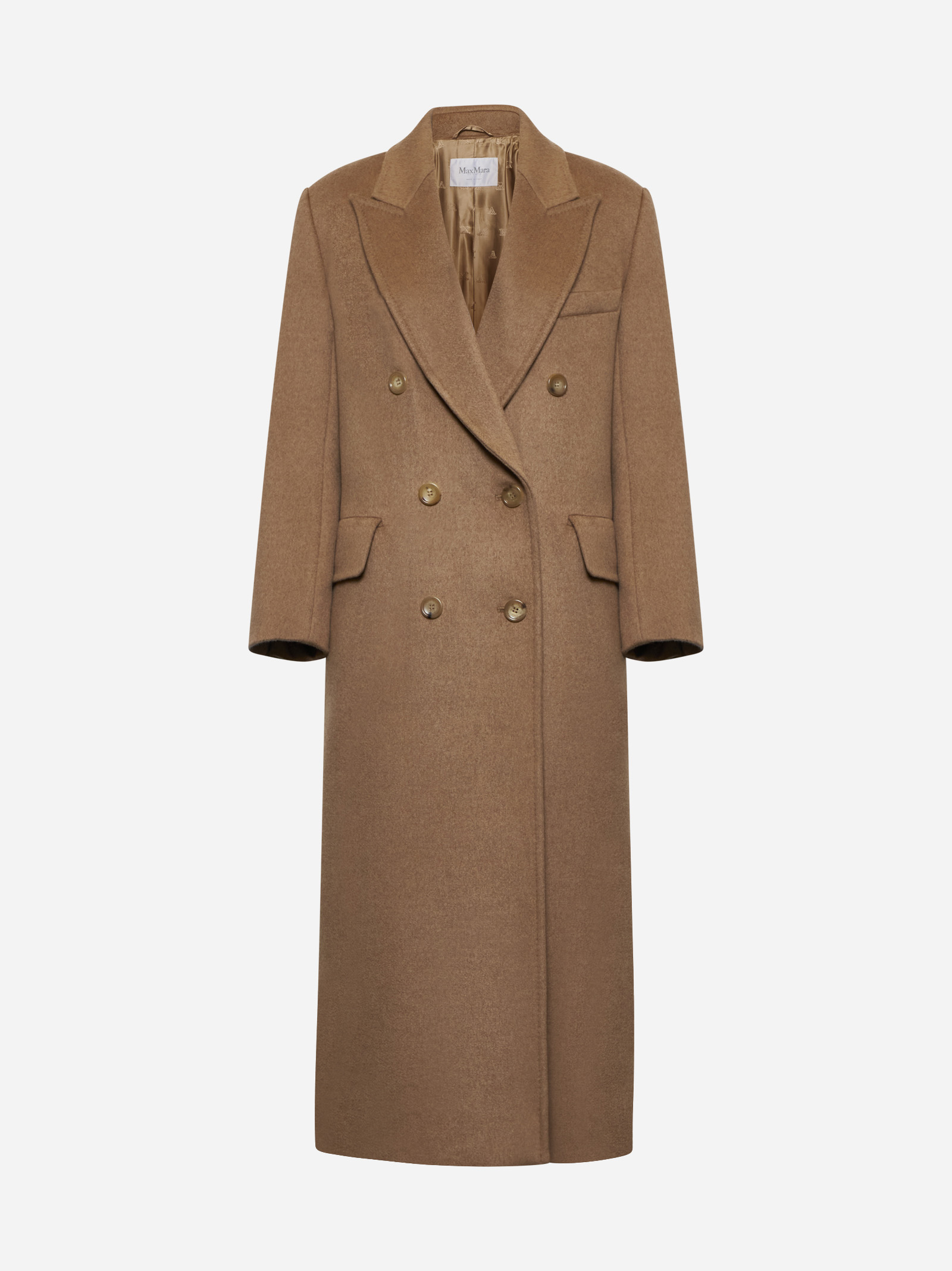 Fungo double-breasted wool coat