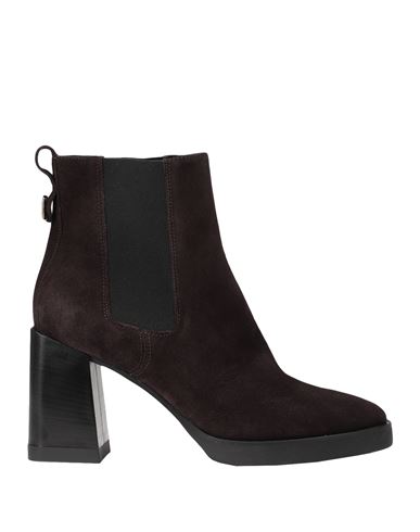 Furla Furla Greta Chelsea Boot T. 90 Woman Ankle boots Chocolate brown Size 10 Soft Leather, Polyester