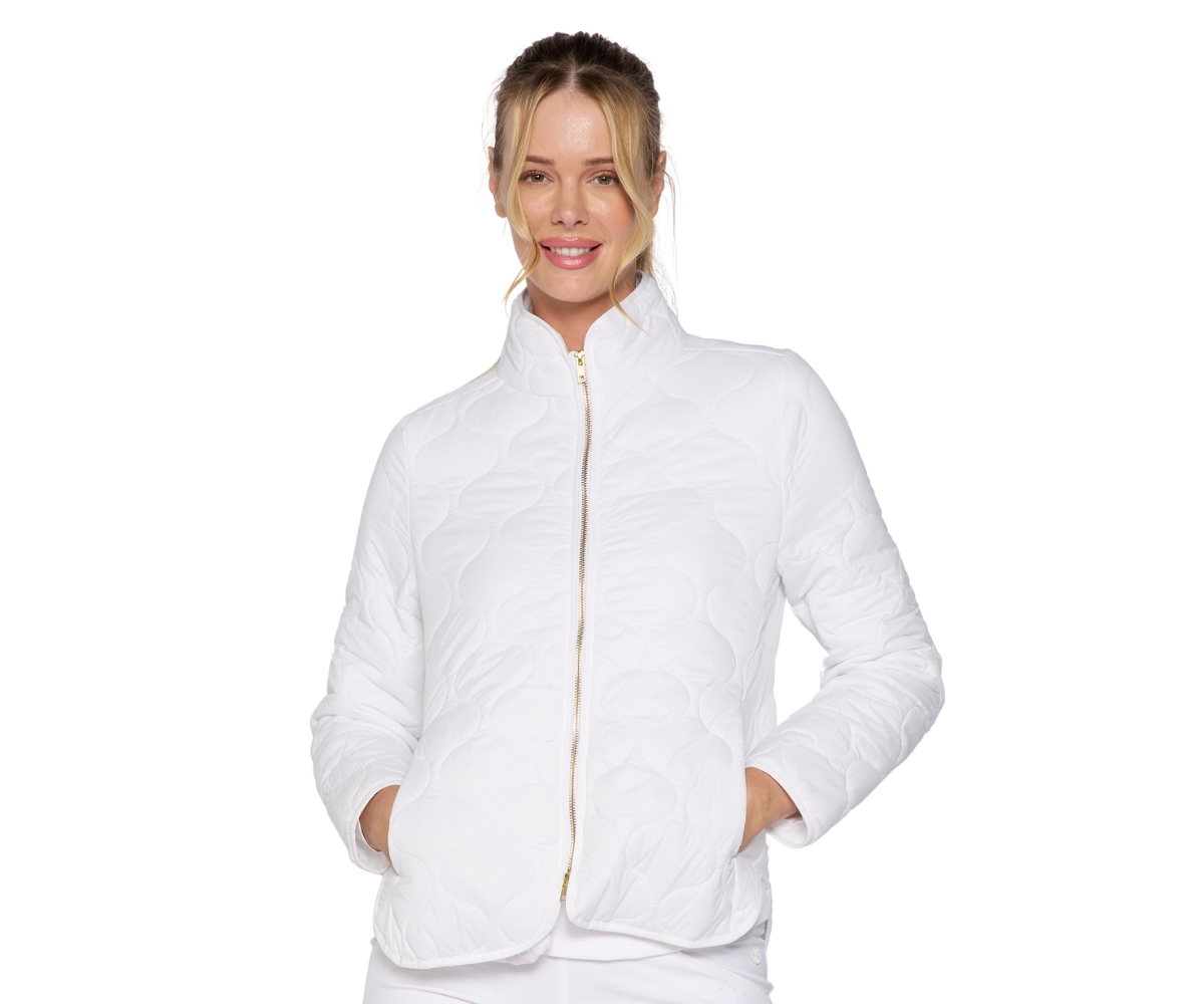 G Lifestyle Clothing Women's G Lifestyle Double Zip Padded Jacket - White