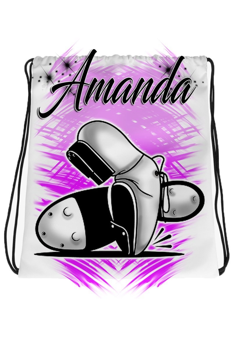 G039 Digitally Airbrush Painted Personalized Custom Clogging Drawstring Backpack