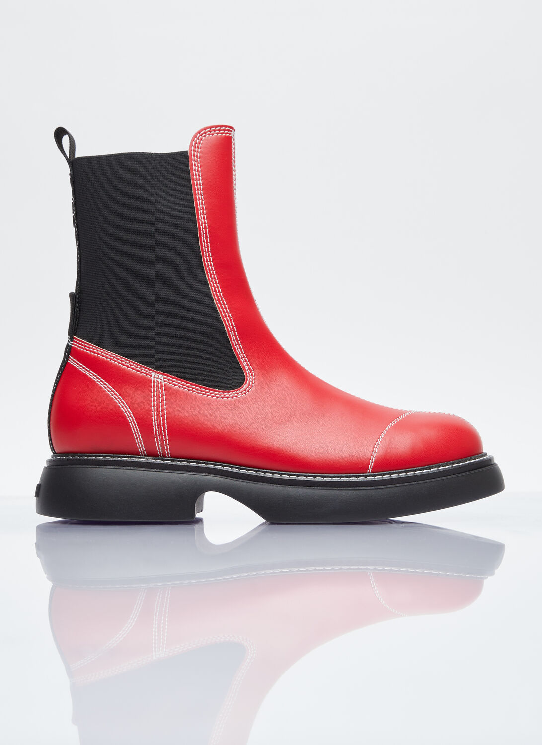 GANNI Everyday Mid Chelsea Boots - Woman Boots Red Eu - 38