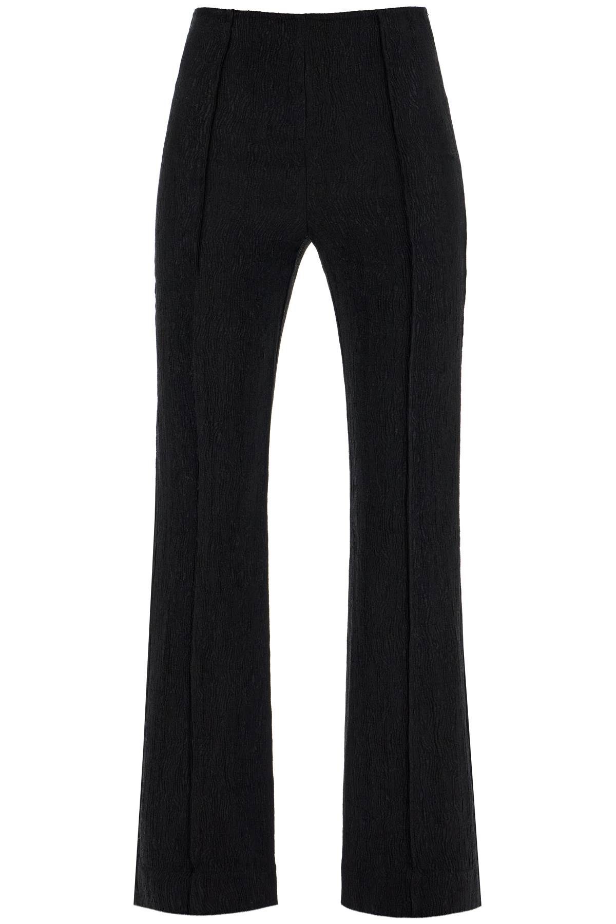 GANNI flared viscose trousers for