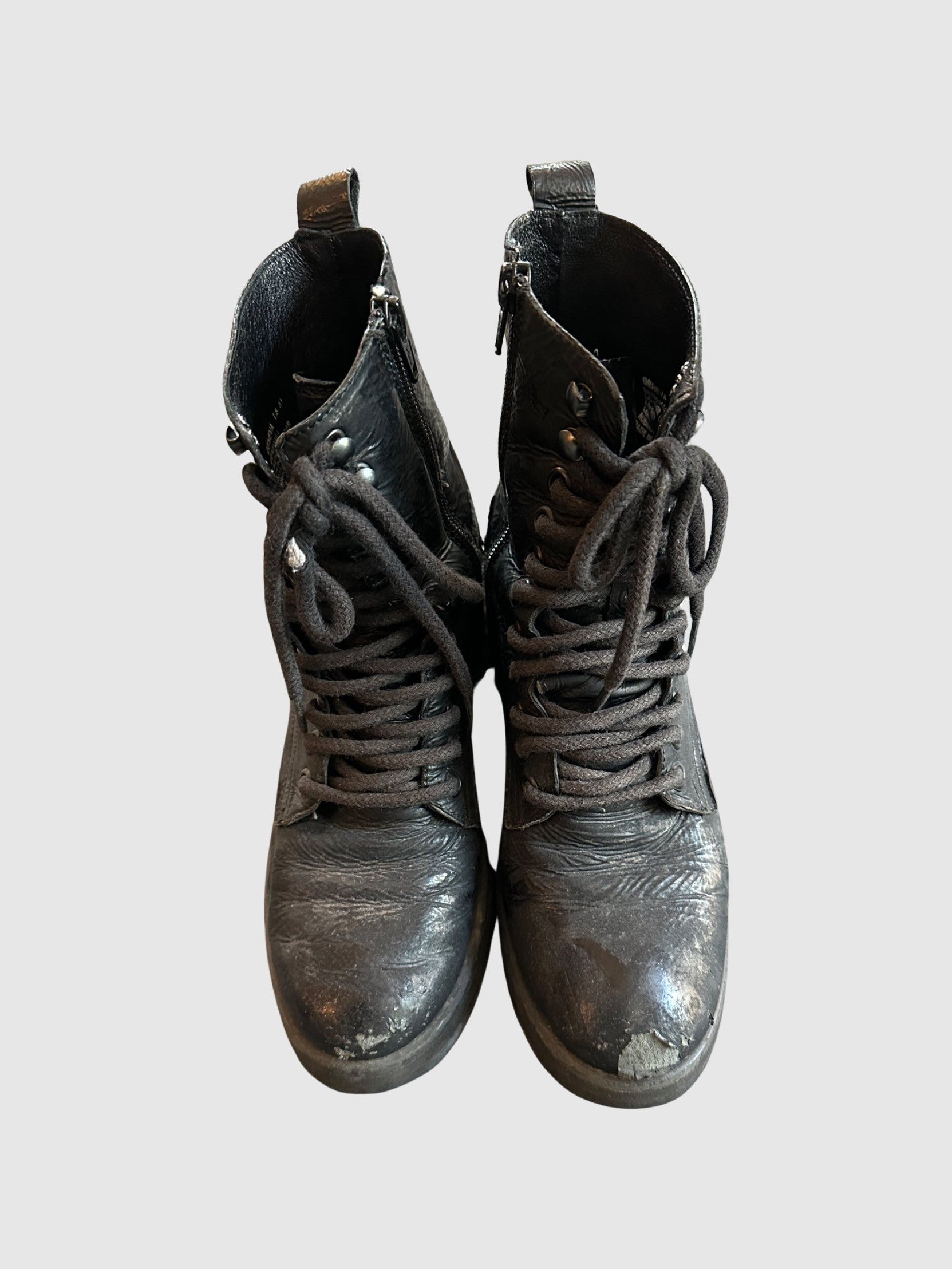 GENEVA BLACK COMBAT BOOTS - SM REBOOTED