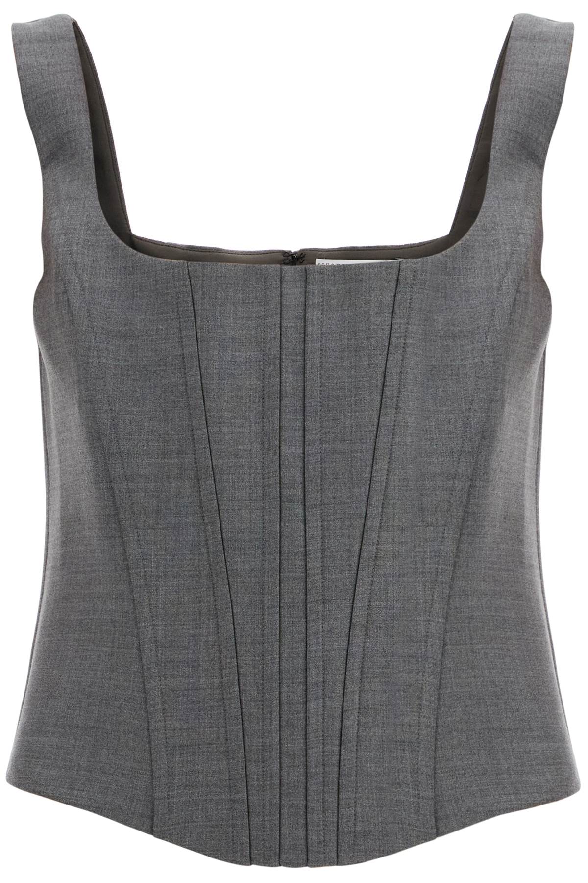 GIUSEPPE DI MORABITO stretch wool corset top with nine words