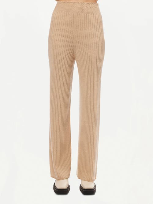 GOBI Mongolian Cashmere Organic Color Wide-Leg Cashmere Pants in Beige at Nordstrom, Size Xx-Large Eu