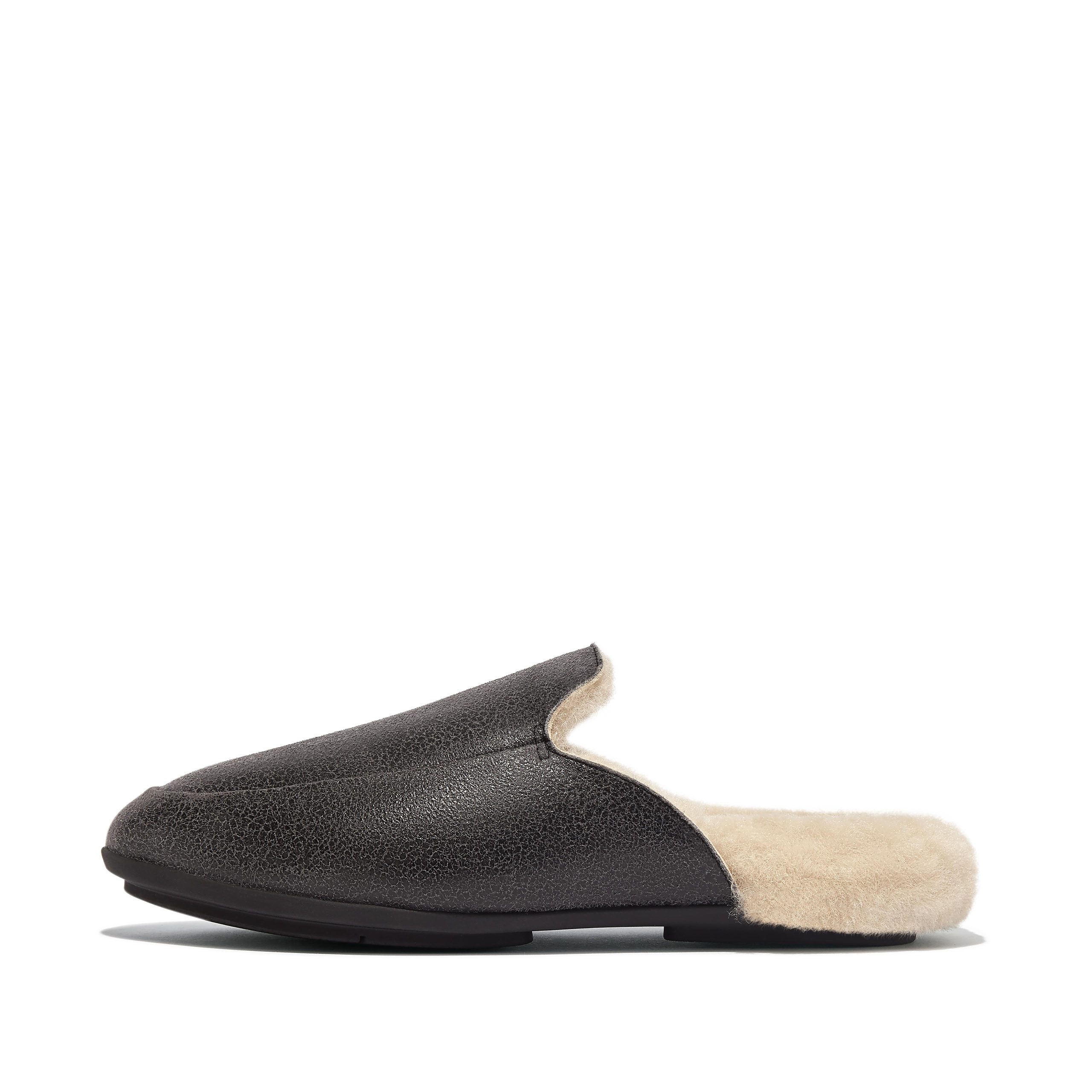 GRACIE Double-Faced Shearling Leather Mules, Outlet