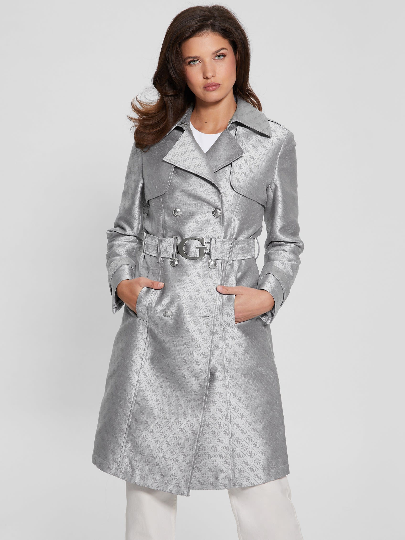 GUESS Eco Diletta Belted Trench Coat