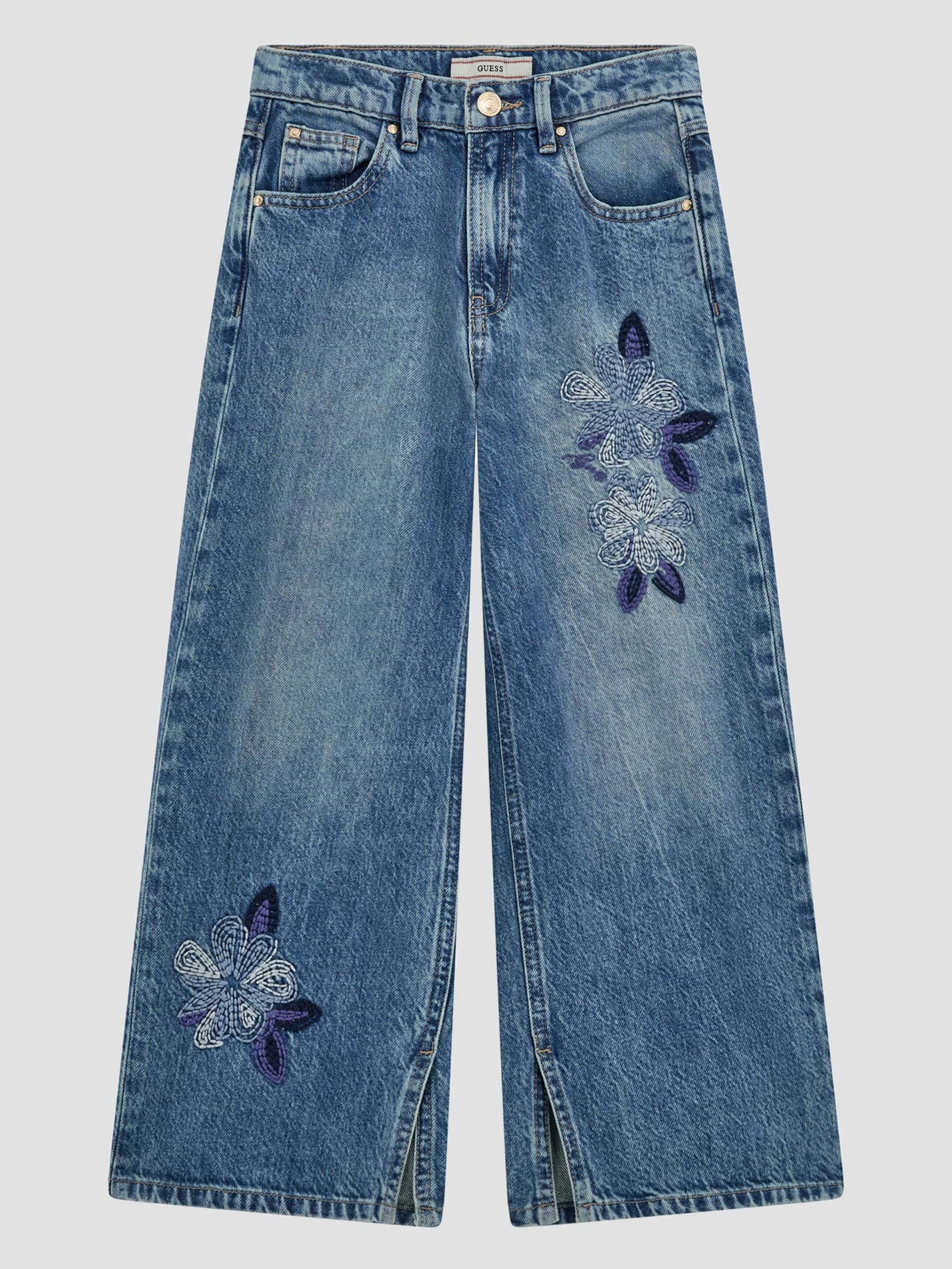 GUESS Embroidered Denim Culotte Jeans (8-16)