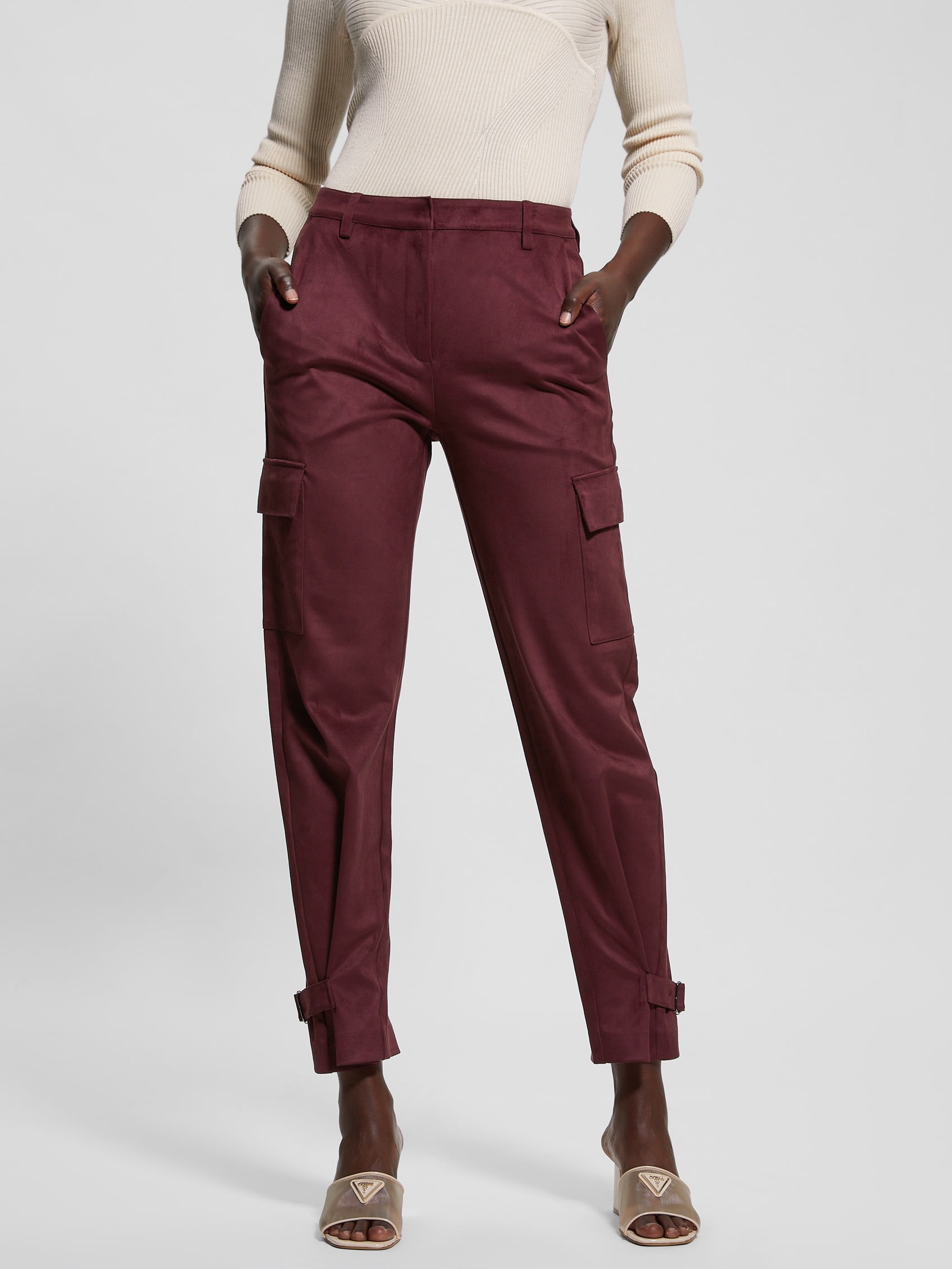 GUESS Mariza Faux-suede Cargo Pants