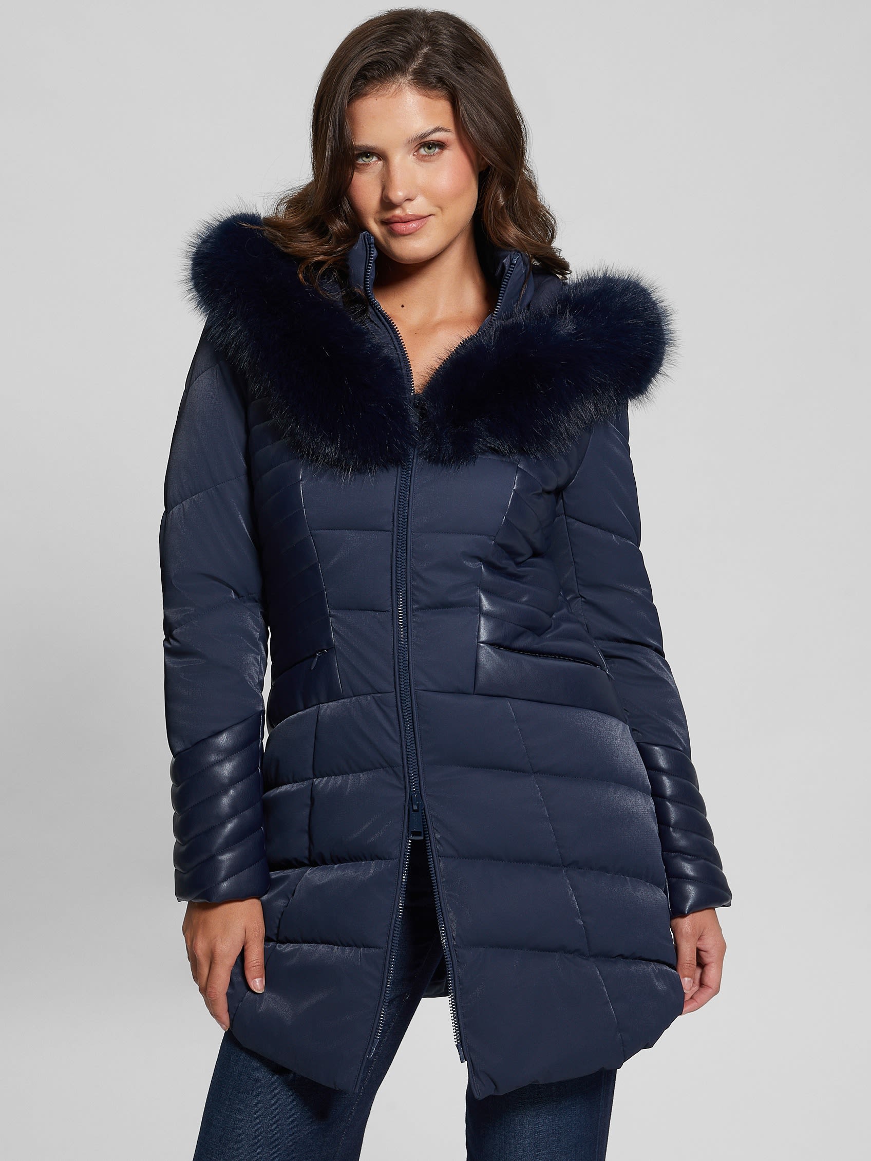 GUESS Oxana Hooded Puffer Coat