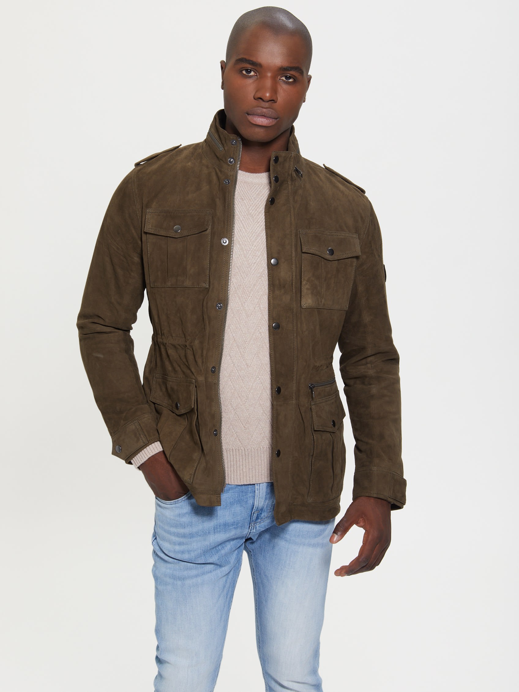 GUESS Suede Utility Jacket