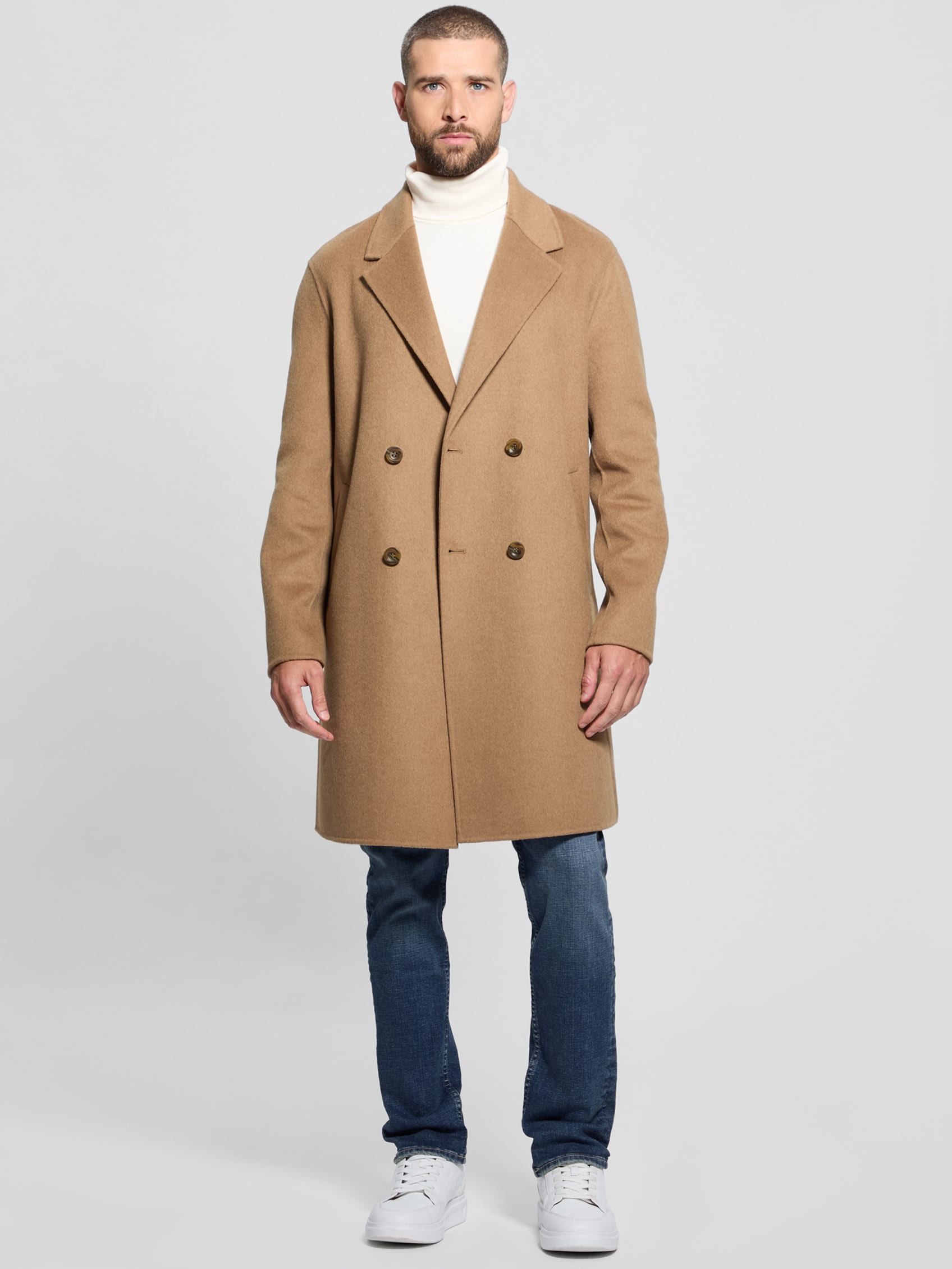 GUESS Wool-blend Double-breasted Coat