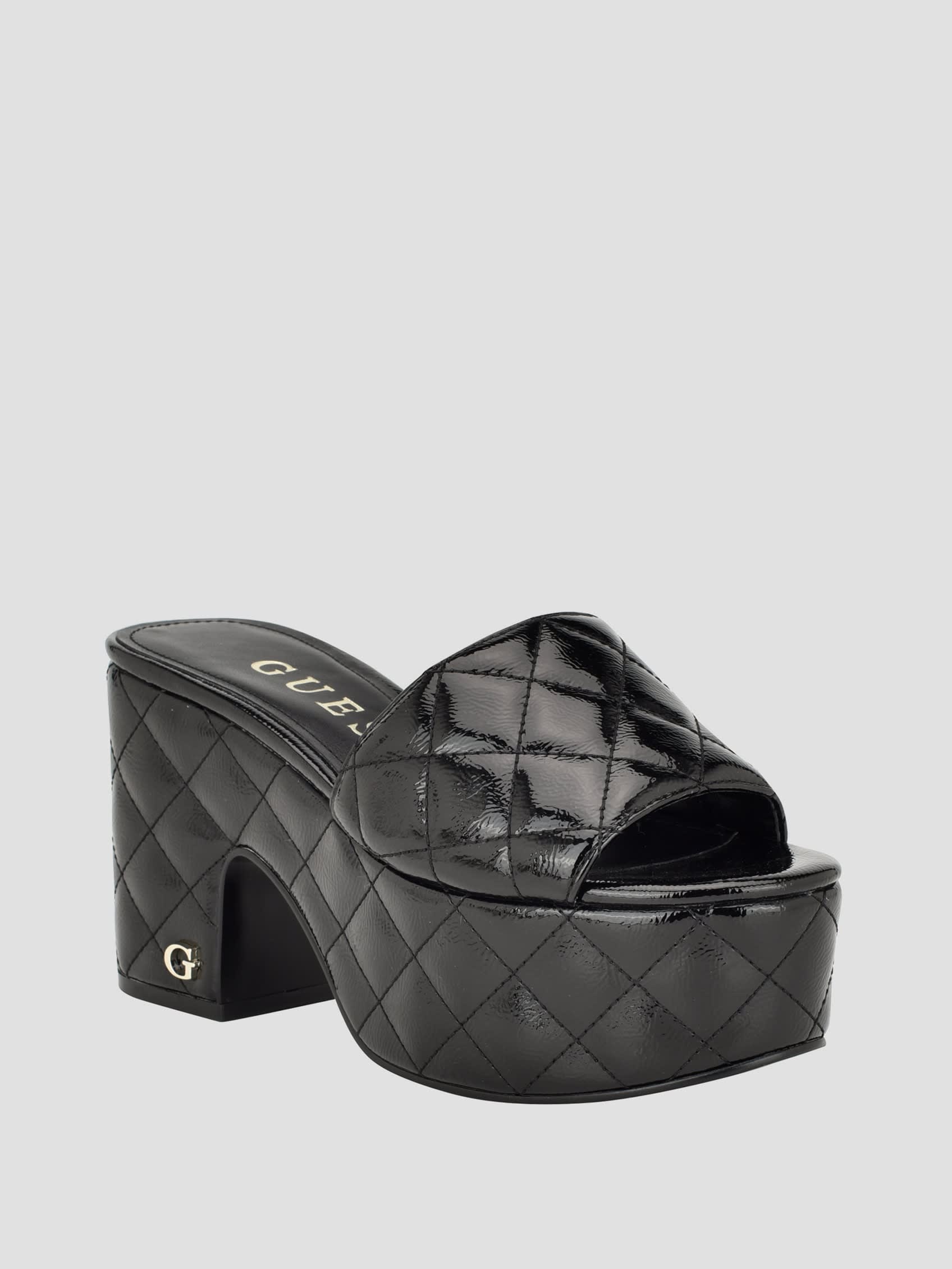 GUESS Yanni Quilted Platform Mules