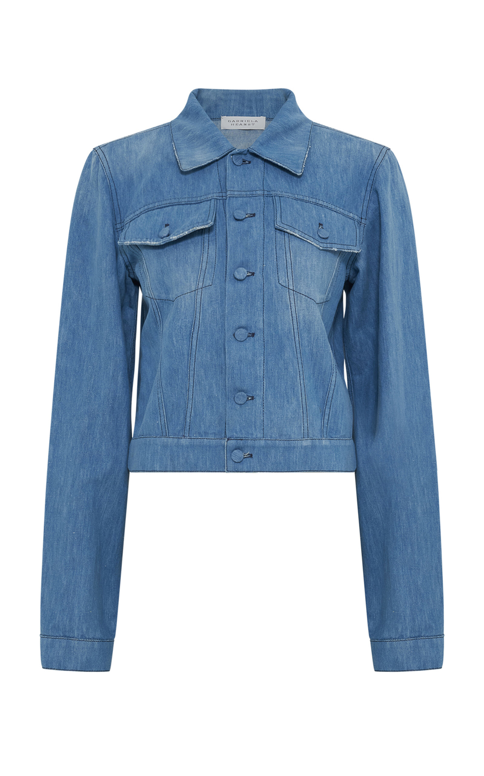 Gabriela Hearst - Roland Cotton-Linen Denim Jacket - Light Blue - IT 40 - Moda Operandi