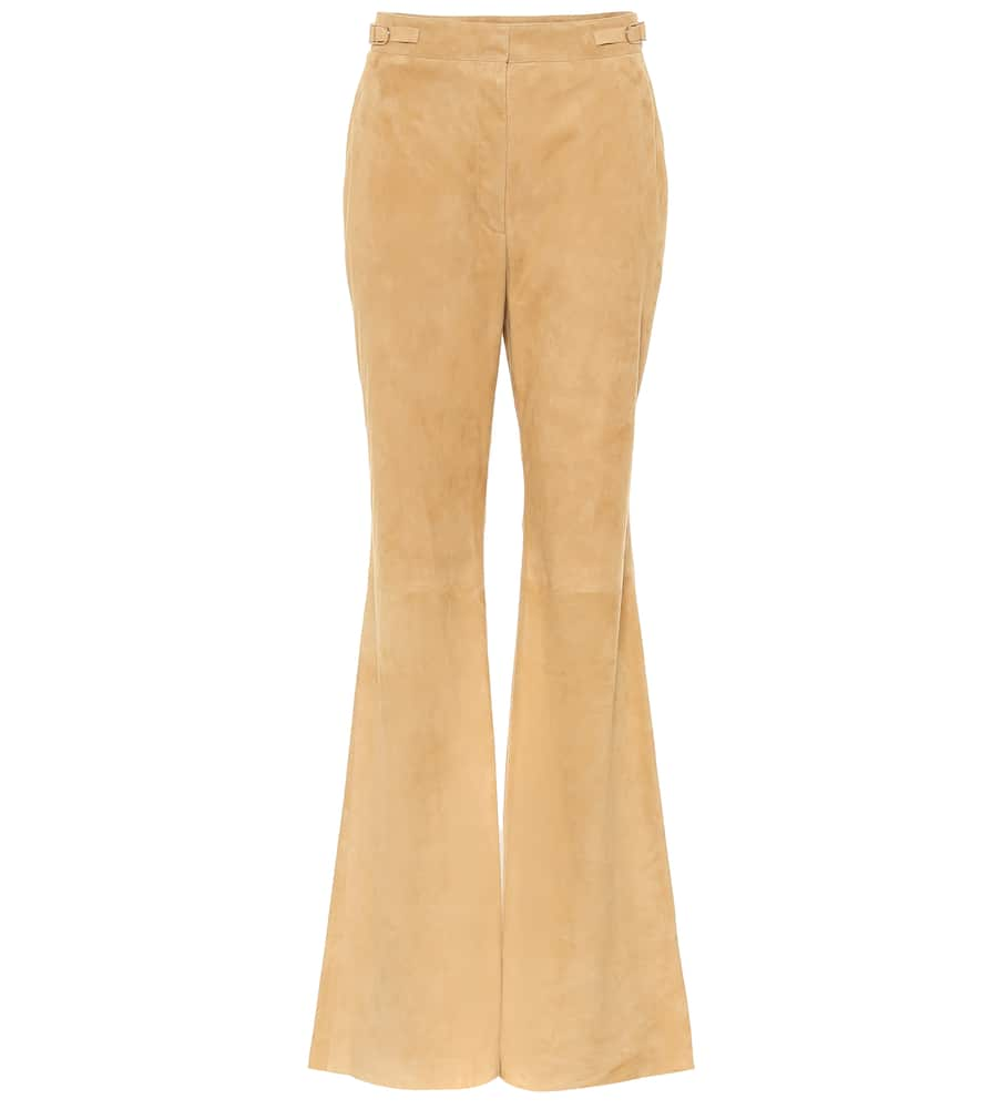 Gabriela Hearst Vesta high-rise suede flared pants