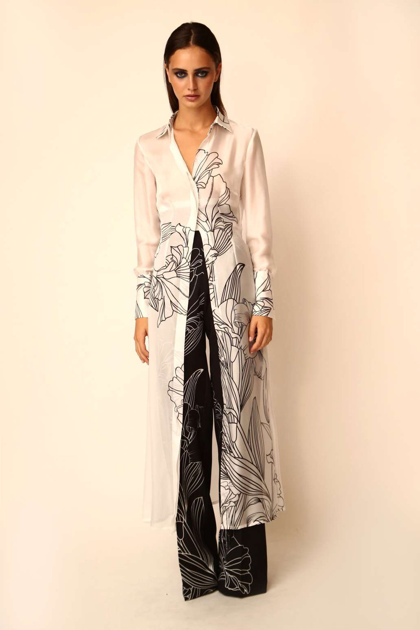 Gabriele Fiorucci Bucciarelli Satin Shirt With Trousers (US 4)