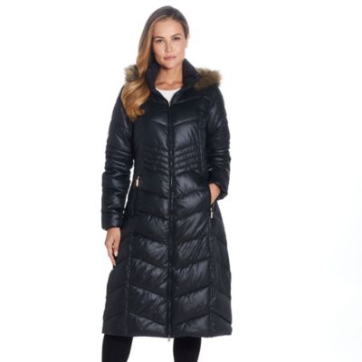 Gallery Women's Maxi Puffer Coat, Black, Small