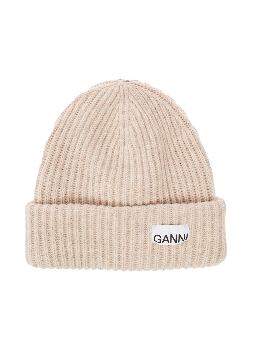 Ganni "Oversize" Ribbed Beanie