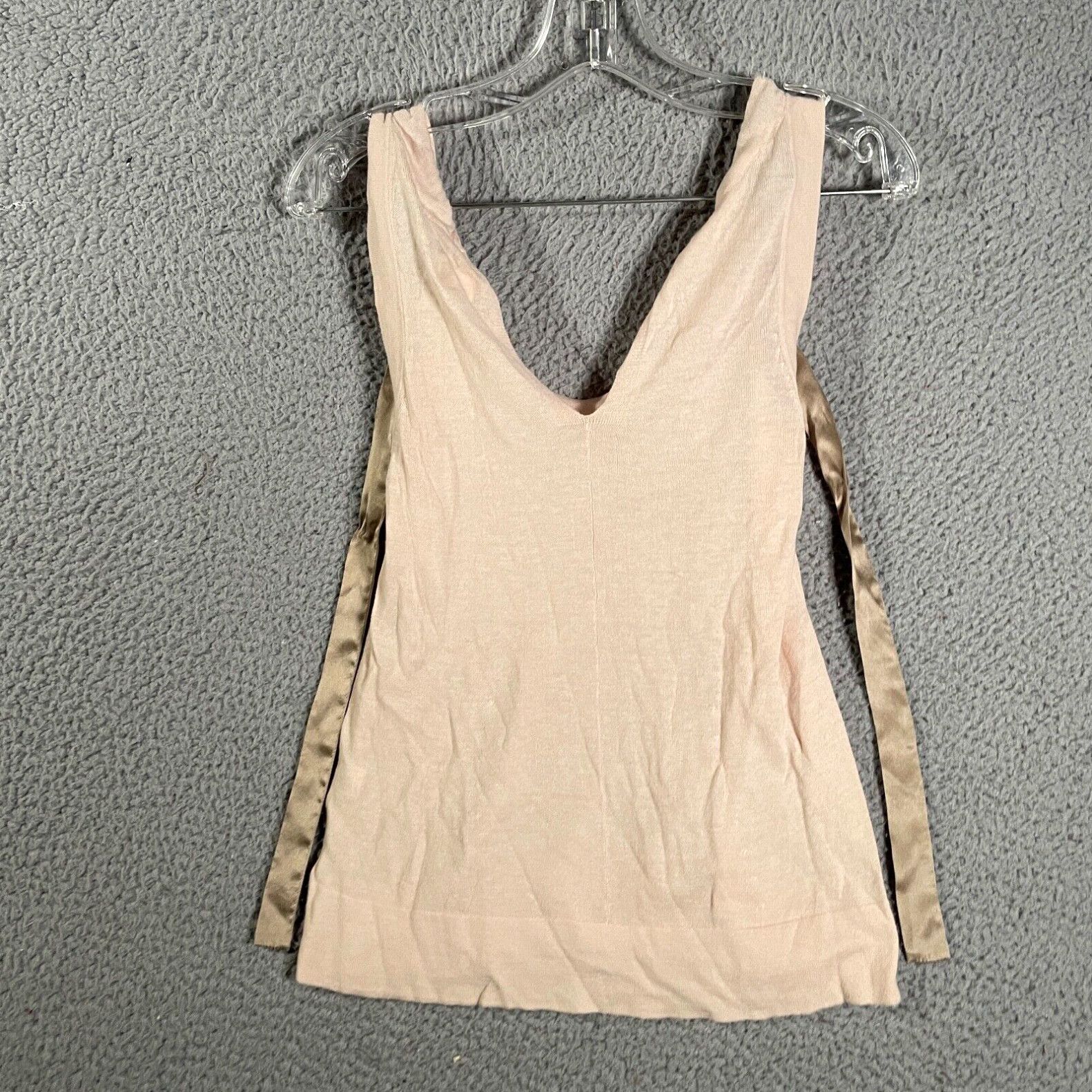 Gap Tank Top Womens Extra Small Wrap Pink V-Neck Sleeveless Blouse Lightweight in White (Size XS)