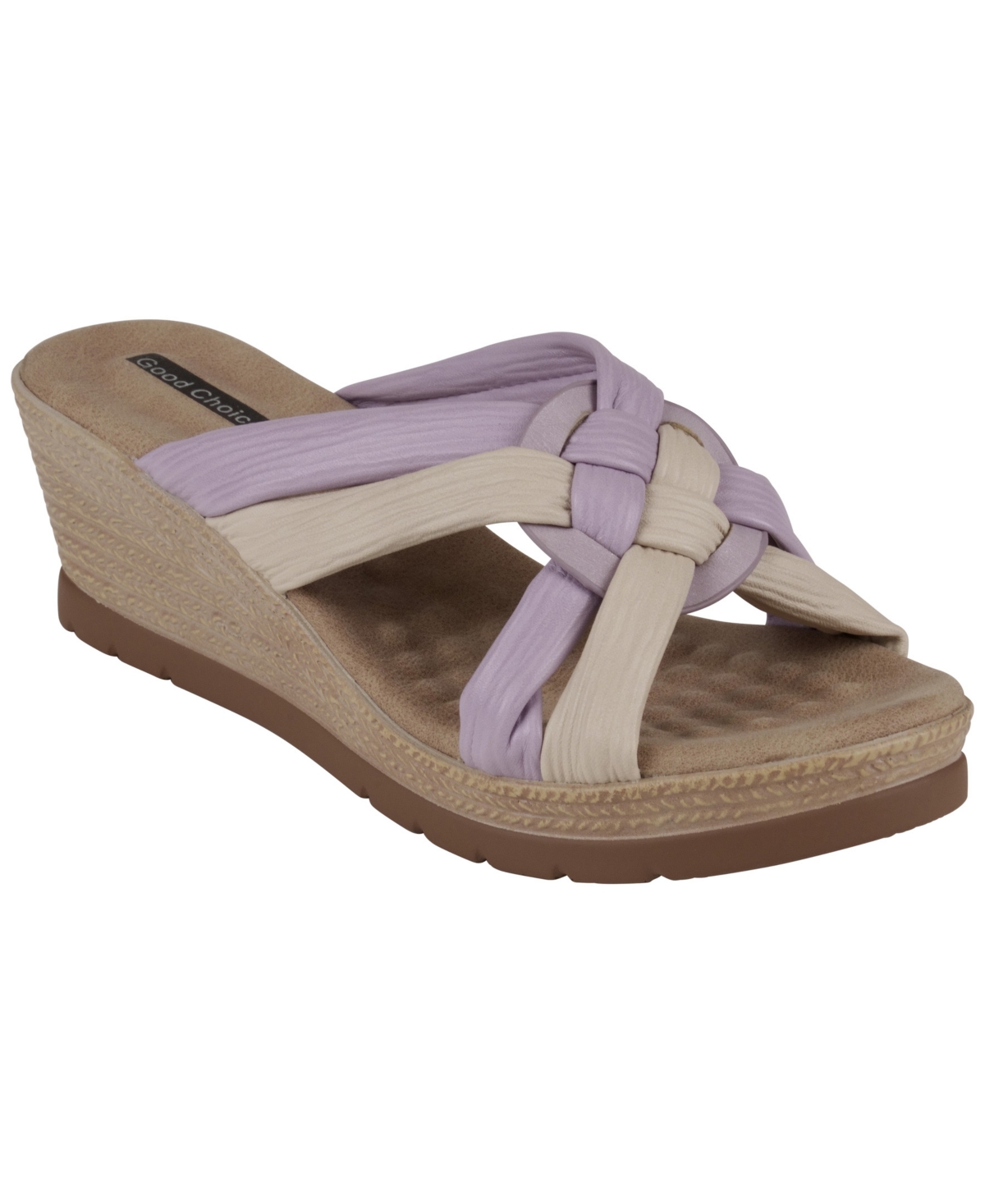 Gc Shoes Women's Caro Strappy Wedge Sandals - Lavender