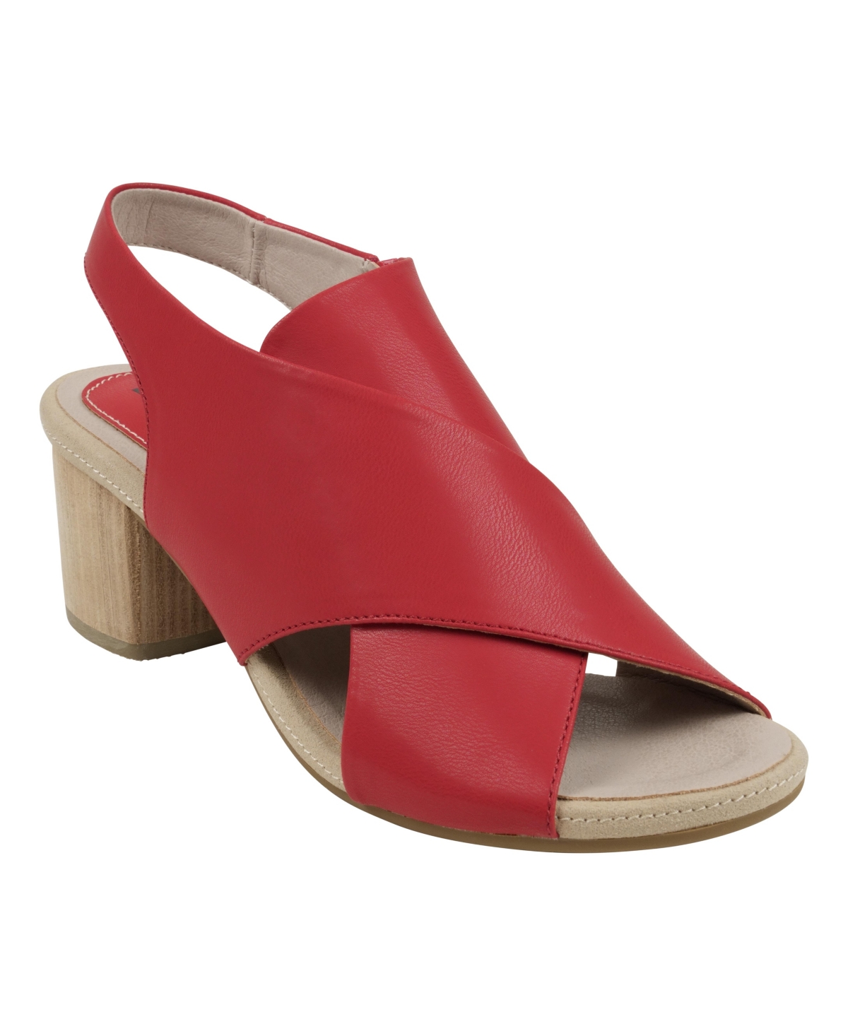 Gc Shoes Women's Keefa Cross Strap Slingback Heeled Sandals - Red