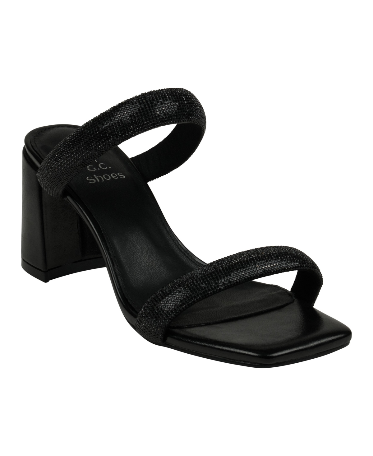 Gc Shoes Women's Luella Embellished Double Band Heeled Sandals - Black