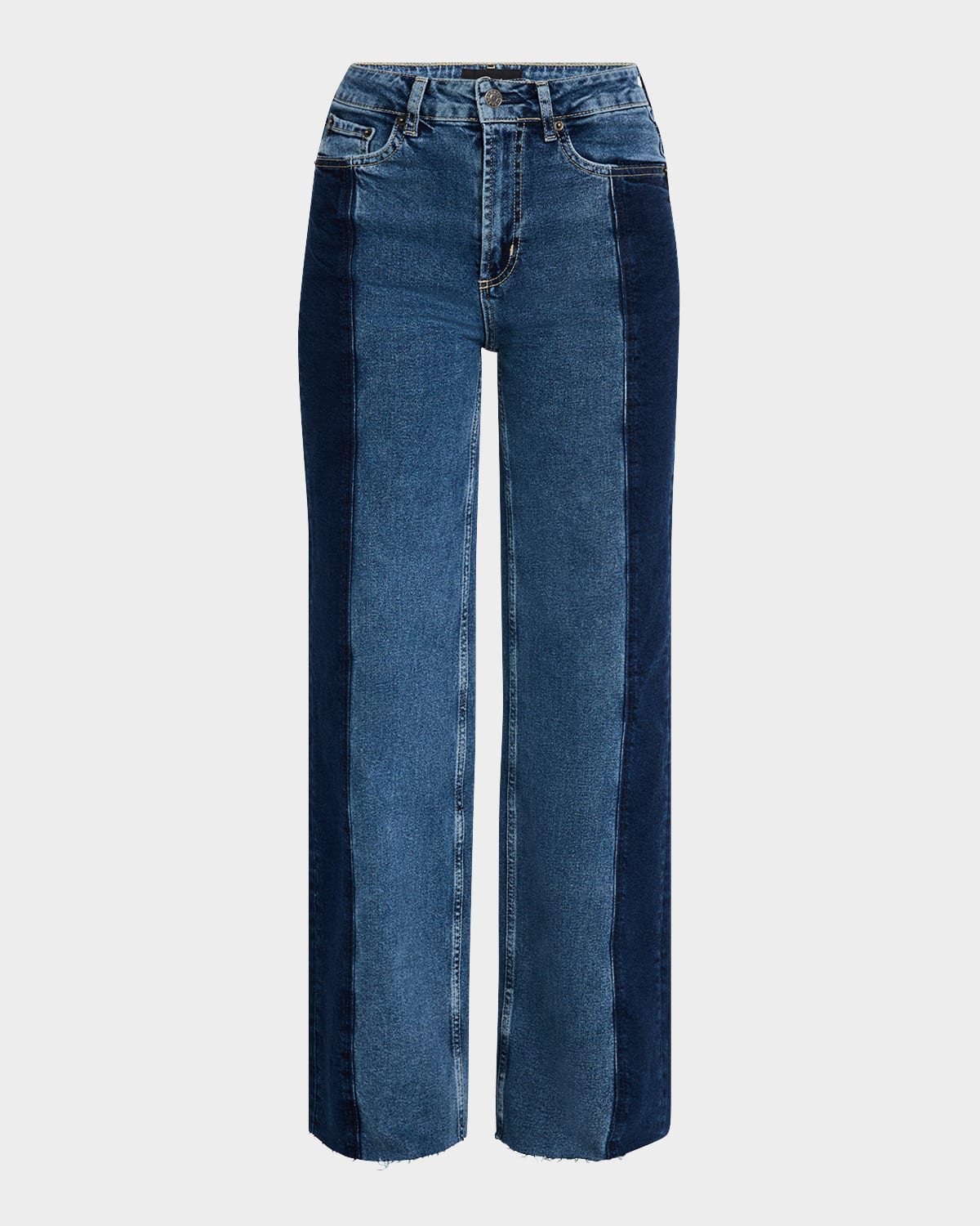 Getty Two-Tone Paneled Denim Jeans