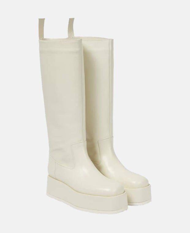 Gia Borghini Platform Boots in White, Women's (Size 10)