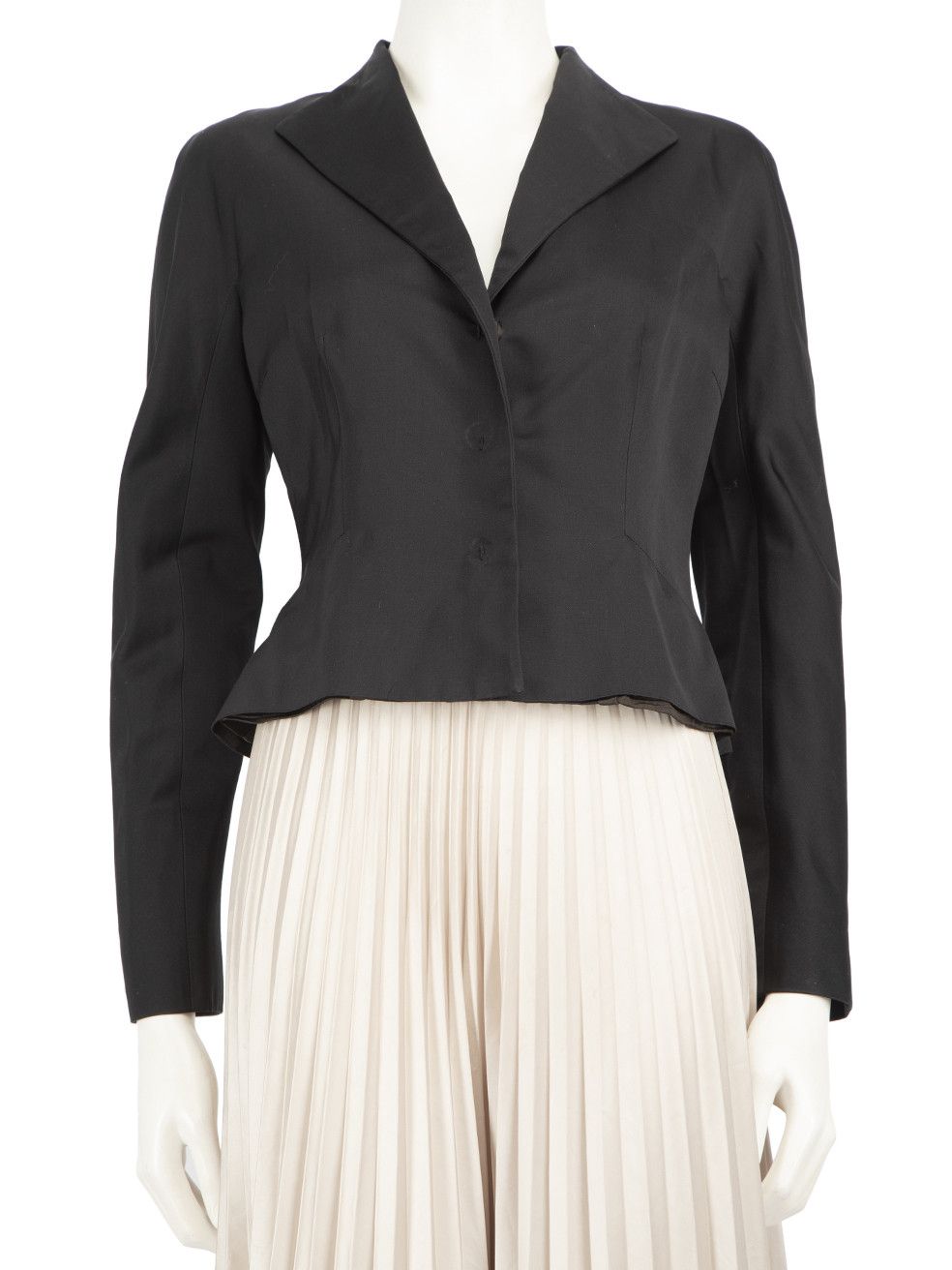 Giambattista Valli Black Fitted Cropped Blazer, Women's (Size Medium)