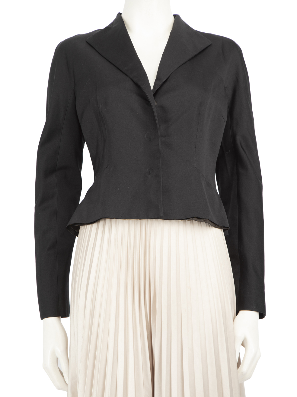 Giambattista Valli Black Fitted Cropped Blazer