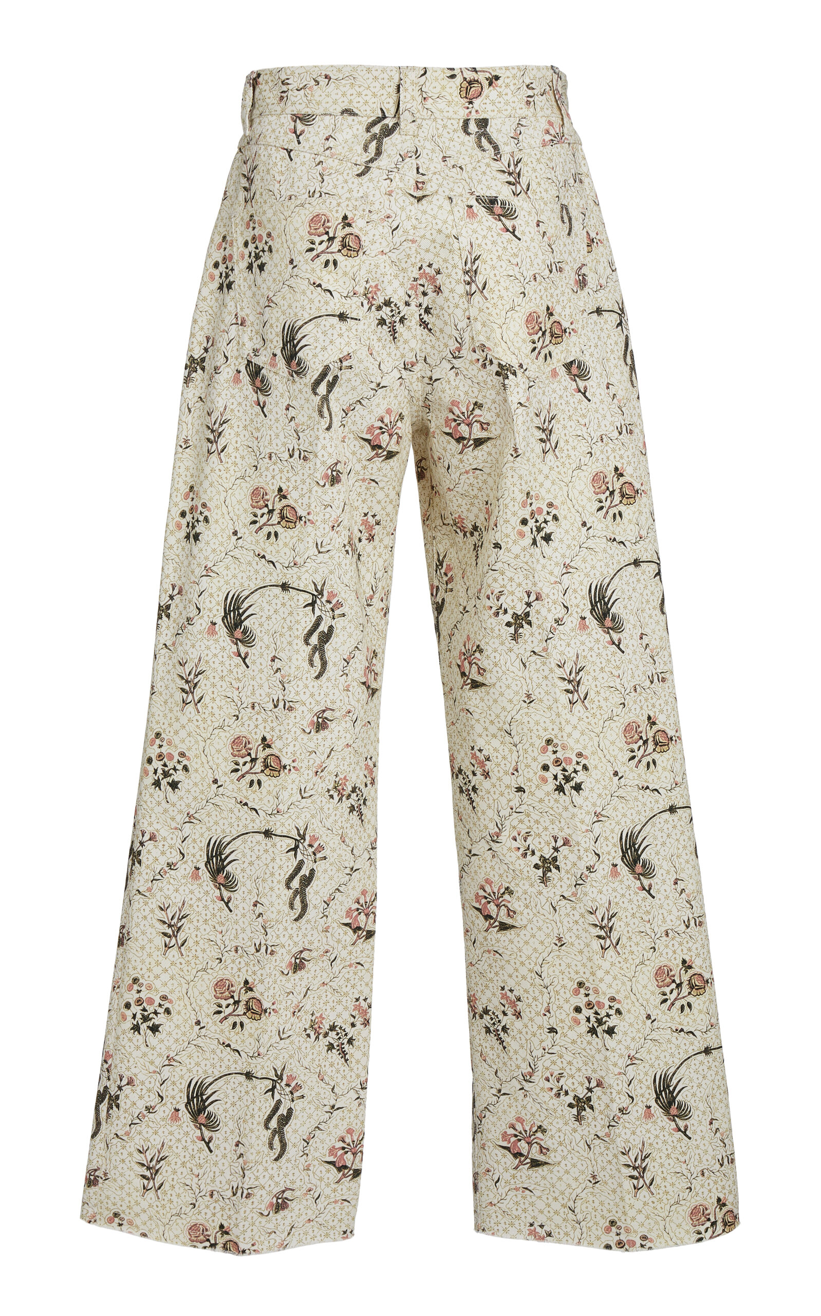 Giambattista Valli - Patterned Cotton Wide-Leg Pants - Ivory - IT 40 - Only At Moda Operandi