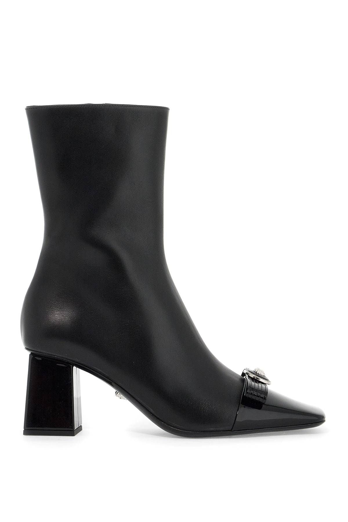 Gianni Ribbon Leather Ankle Boots With