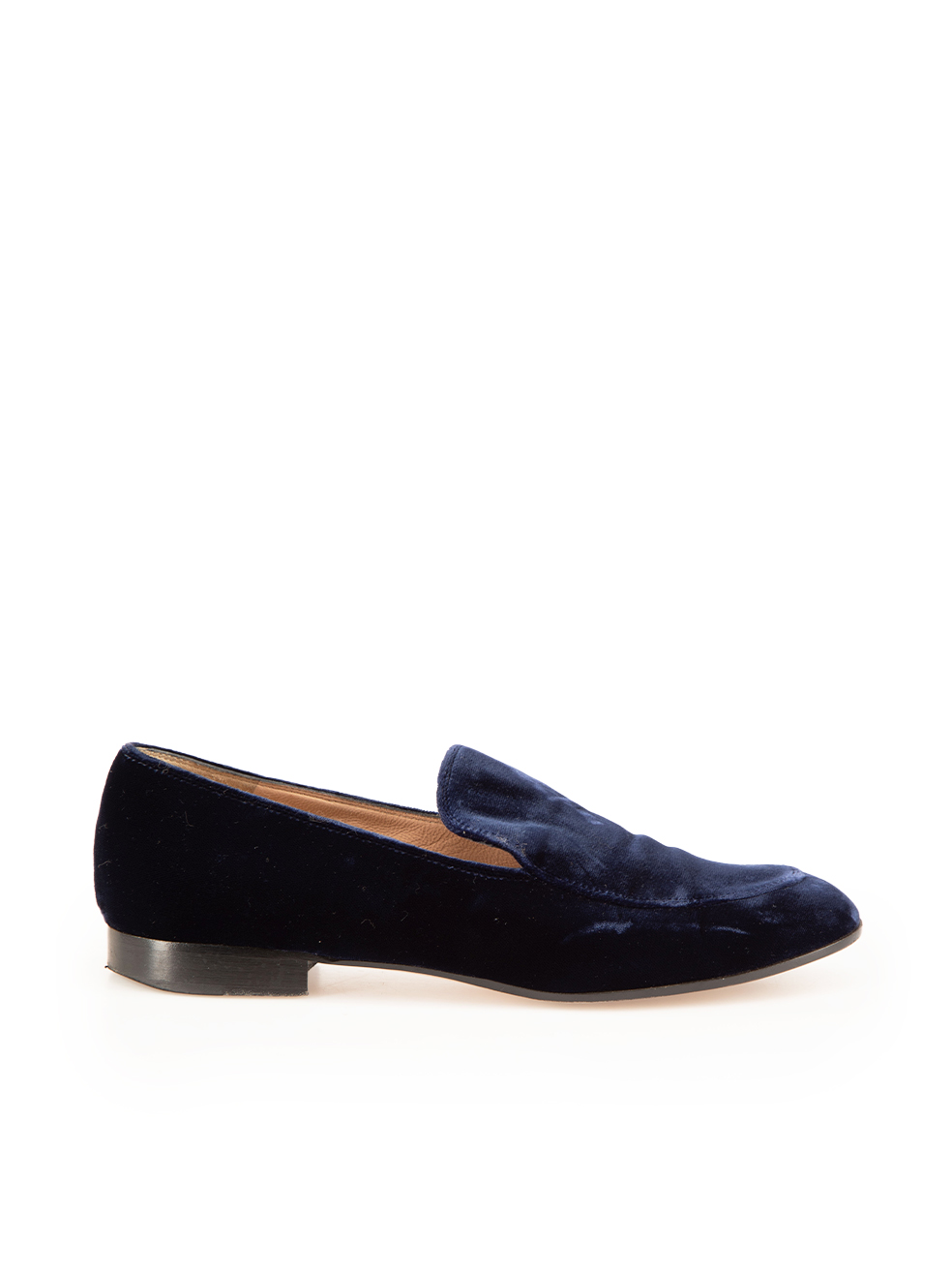 Gianvito Rossi Blue Velvet Loafers