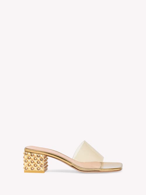 Gianvito Rossi Kara Mules in Metallic Gold Plastic at Nordstrom, Size 36