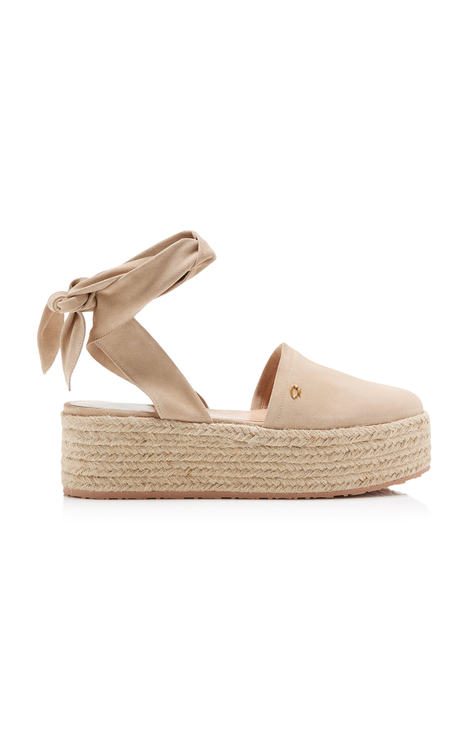 Gianvito Rossi - Velour Platform Espadrilles - Neutral - IT 40 - Moda Operandi